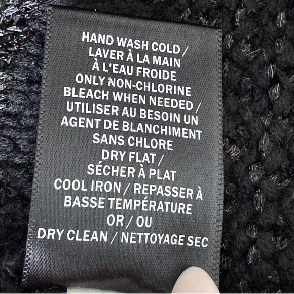 Banana Republic Black Open-Knit Shortsleeved Sweater Cardigan, wool silk, XS - Picture 9 of 10